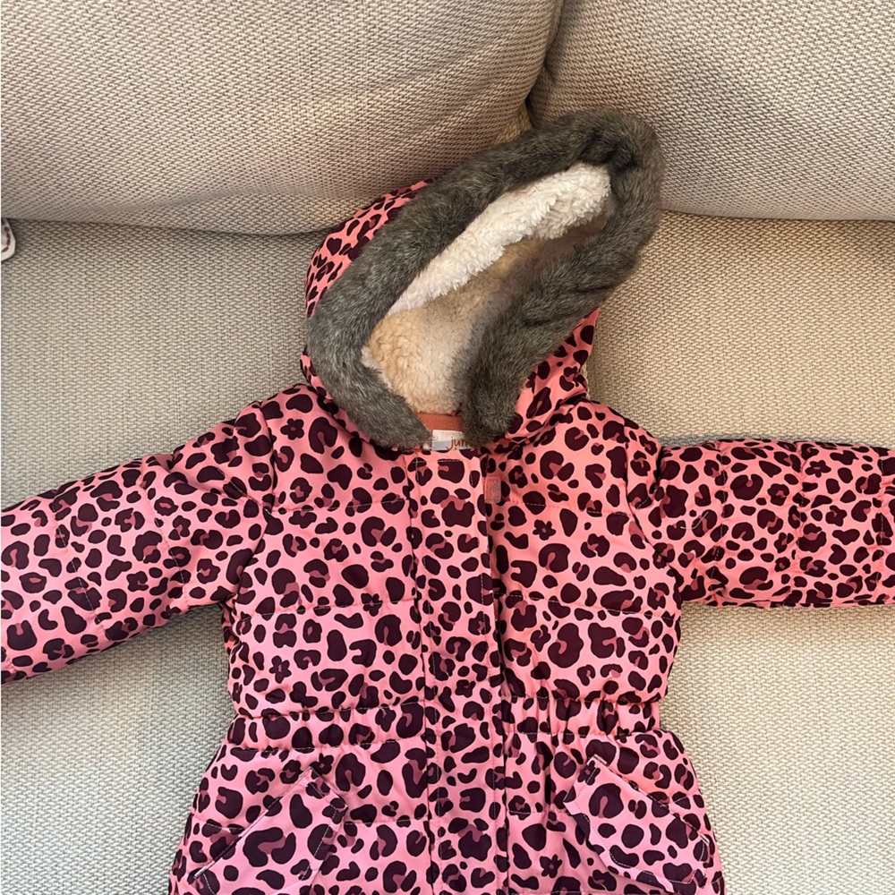 NWT Jumping Beans leopard print winter coat (12M)